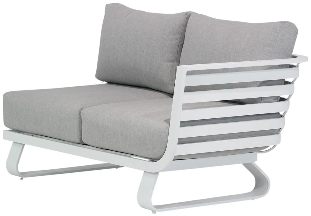 Hoek loungeset 3 personen Aluminium Wit  Santika Furniture Santika Sovita