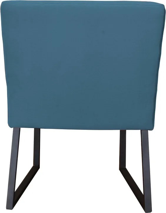 Eetkamerstoel - Amsterdam - geschikt voor ronde tafel - stof Element petrol 14