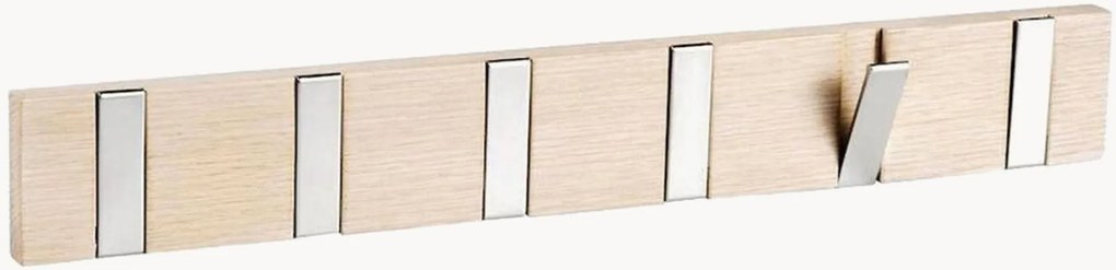 Wandrek Confett van eikenhout met omklapbare haken
