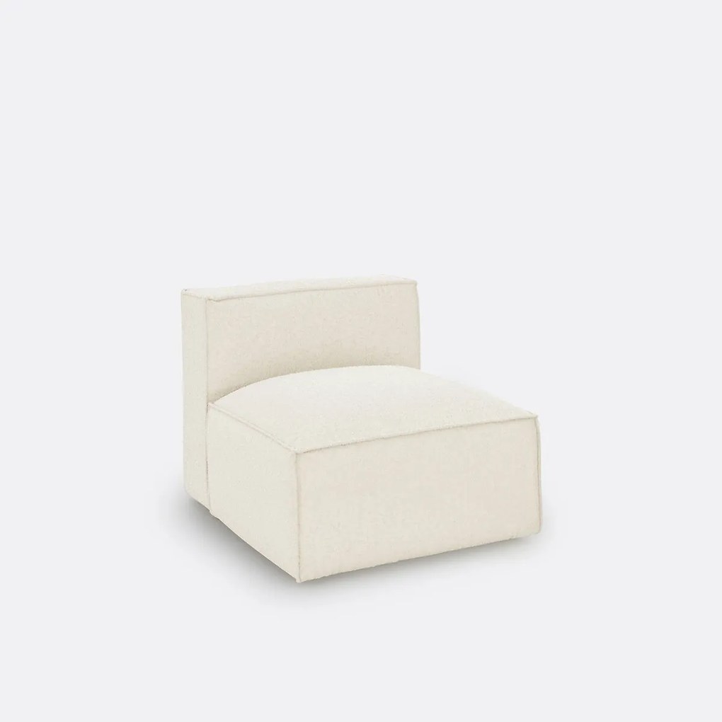 Element voor modulaire bank, in bouclé stof, Seven