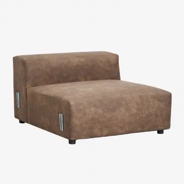 Centrale Module 105x113 Cm Voor Modulaire Bank Bruna Bruin Koffie Suède - Sklum