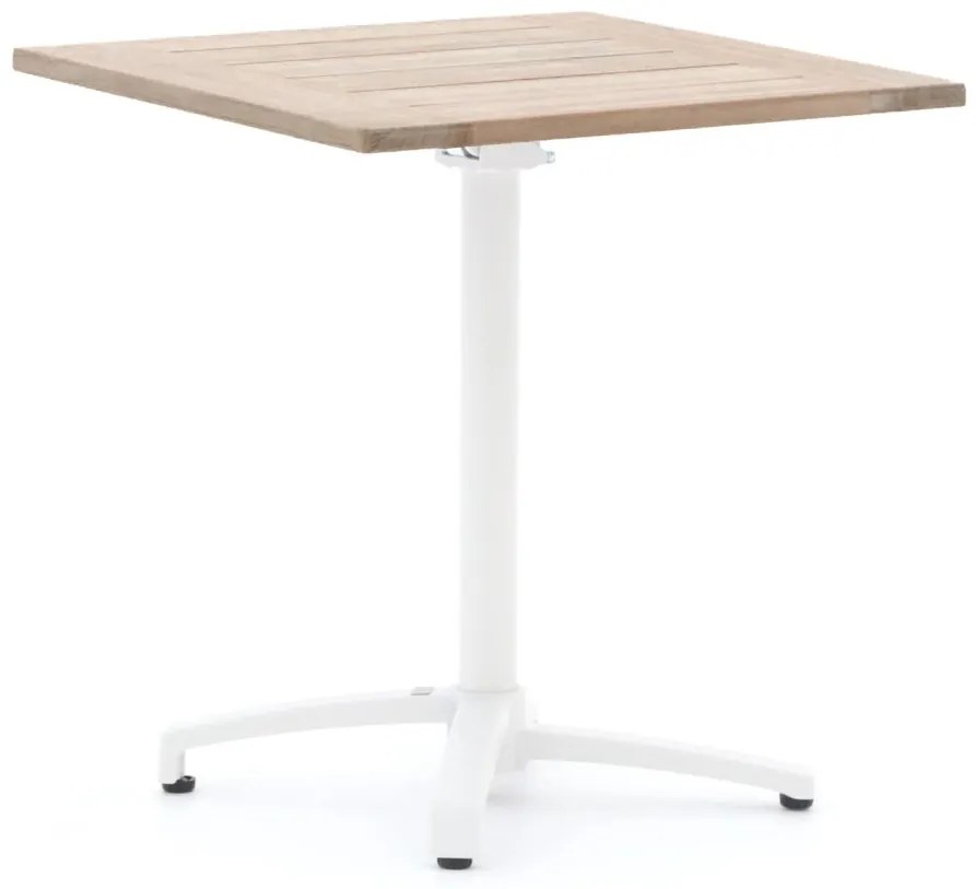 Inklapbare tafel Bellagio  | Vierkant  | Tuintafel Teakhout | 70x70cm | 2 personen | Kees Smit Tuinmeubelen