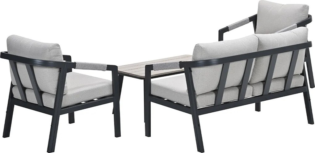 Garden Impressions Milou loungeset 4-delig - donker grijs