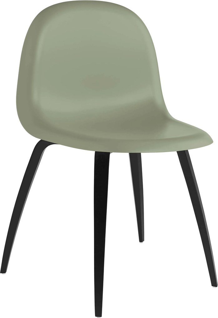 Gubi Gubi 3D HiRek stoel met zwart gebeitst onderstel