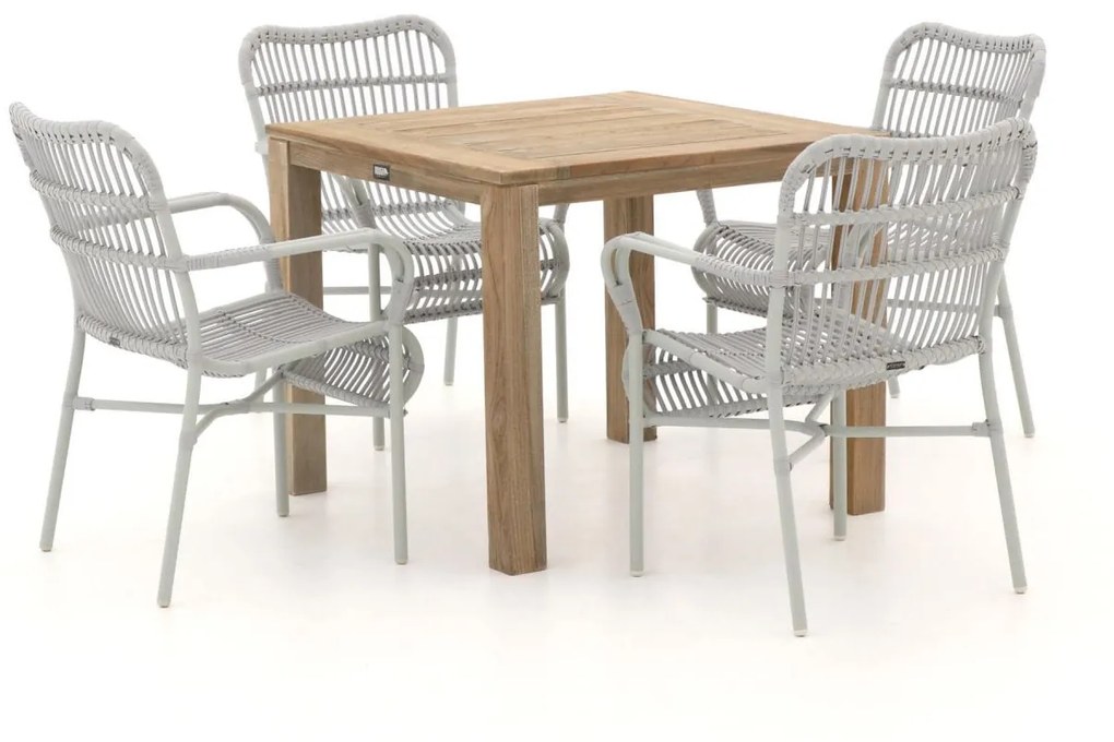 Intenso Parma/ROUGH-S 90cm dining tuinset 5-delig stapelbaar