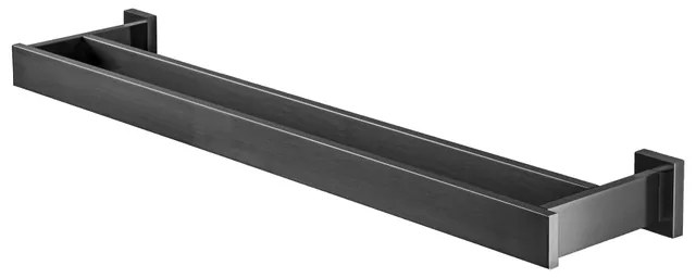 Haceka Edge Handdoekhouder - 60cm - dubbel - grafiet gunmetal 1208810