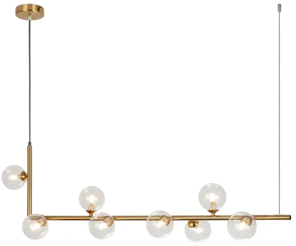 Hanglamp Goud Glas Bollen 8 stuks APP615-8CP