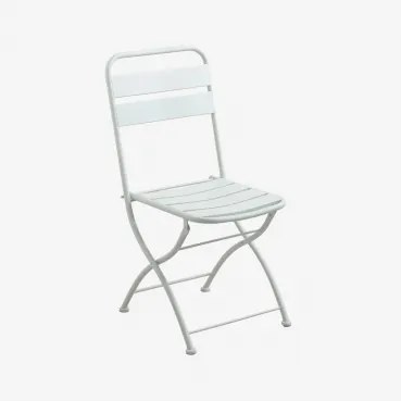 Set Van 2 Opvouwbare Eetkamerstoelen In Staal Janti Ijsberg - Sklum