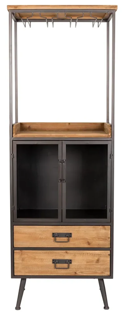 Hoog Wijnkabinet - 60x40x171cm.