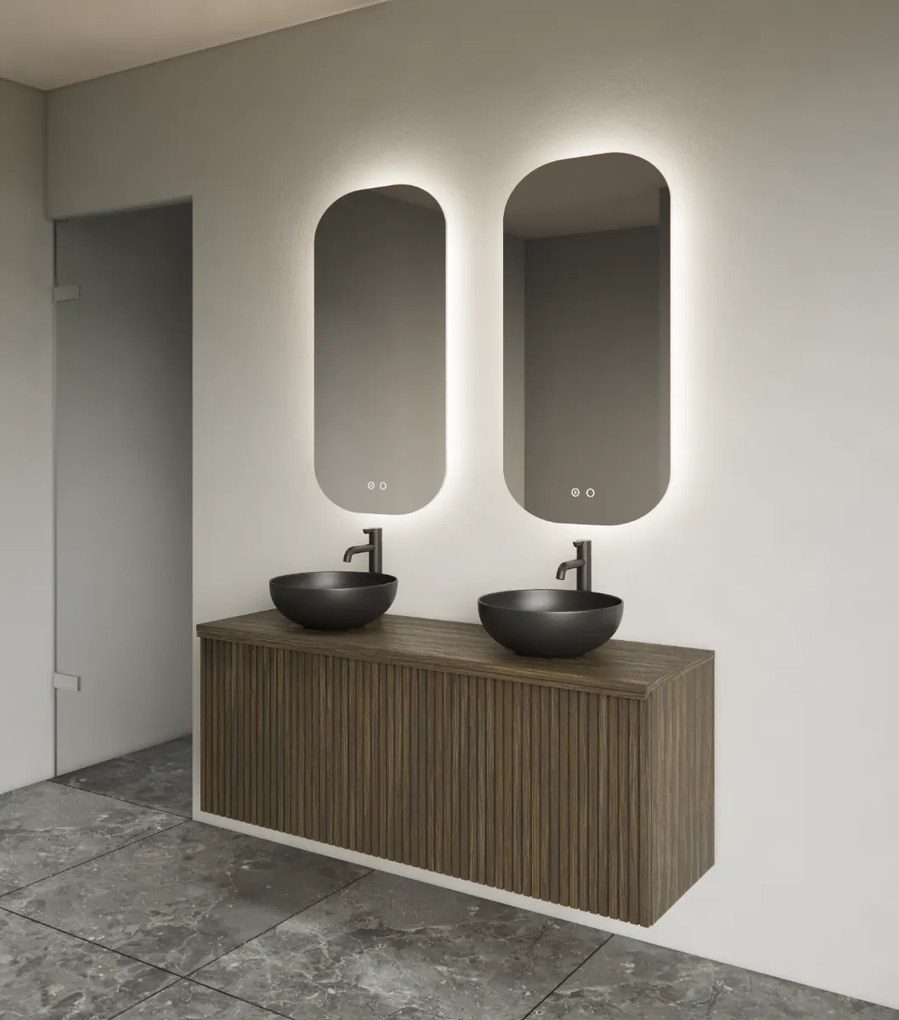 Gliss Design Notus toilet spiegel met LED-verlichting 50x100cm