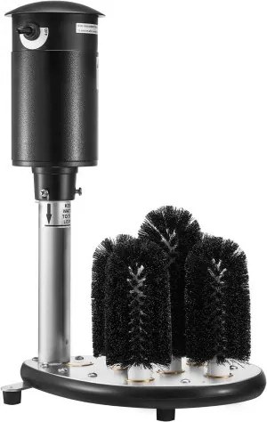 VEVOR Elektrische Glazenwasser met 5 Borstels voor Bars, 1200 Kopjes/u Wijnglas Reinigingsmachine, Glazenwasser voor Champagneglazen, Bierpullen, voor Bars en Restaurants