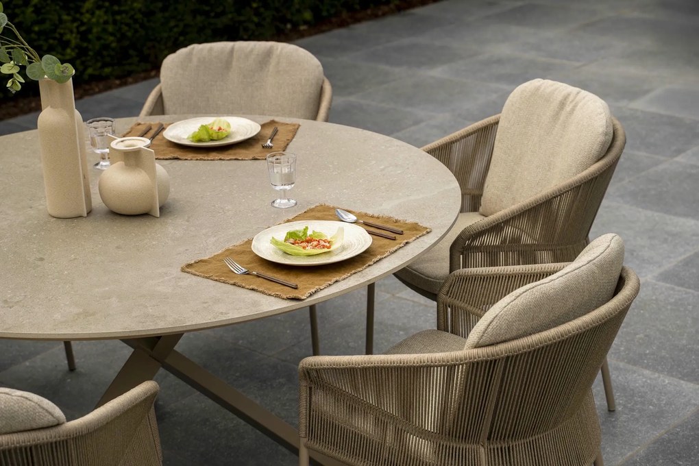 Taste by 4 Seasons Florence tuinstoel latte Tuinstoel taupe weerbestendig