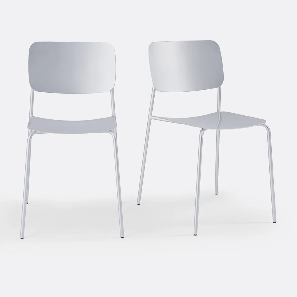 Set van 2 metalen stoelen, Urbani