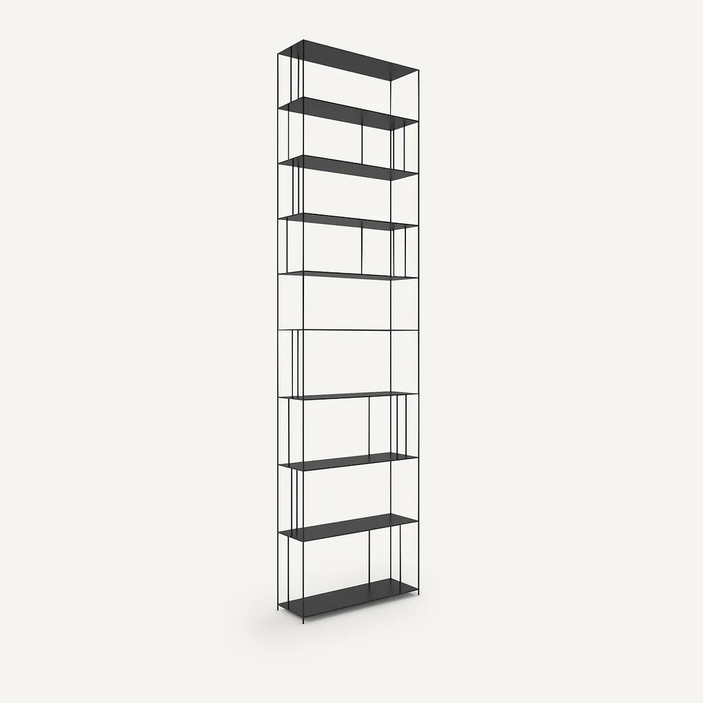 Boekenrek in metalen staal H320 cm, Parallel XXL