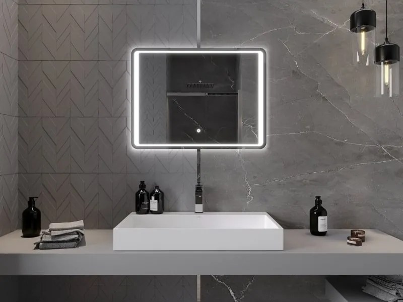 Mexen Zusa verlichte badkamerspiegel 80 x 60 cm, LED 6000K, anti-condens - 9808-080-060-611-00