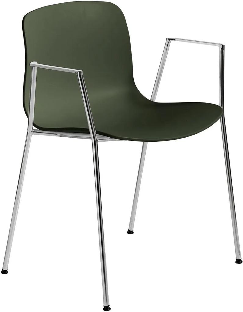 Hay About a Chair AAC18 stoel met chroom onderstel Green