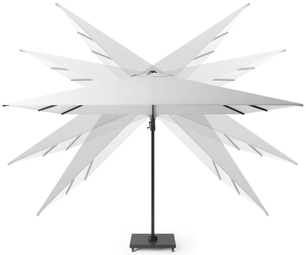 Zweefparasol  3x3m T2 premium (excl. voet) Zwart Platinum Challenger