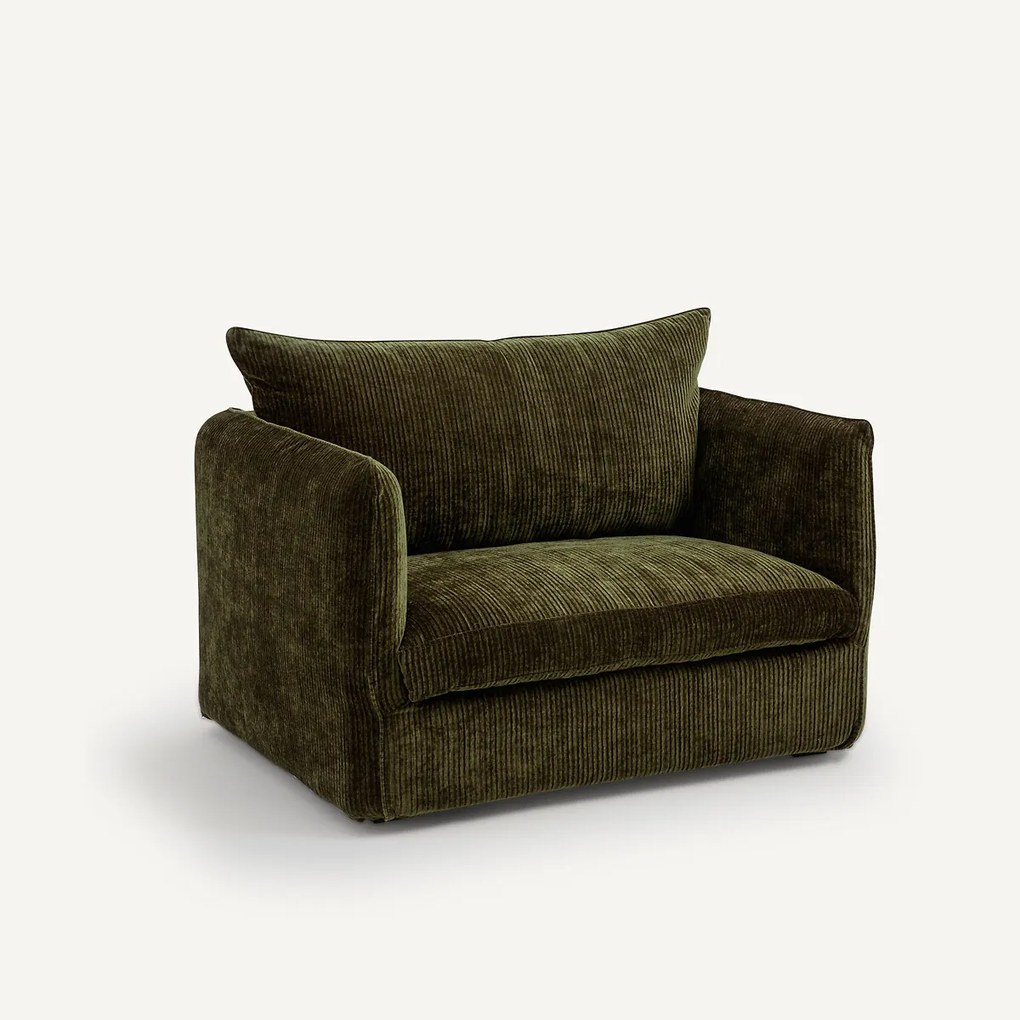 Fauteuil XL in geribd fluweel, Néo Chiquito