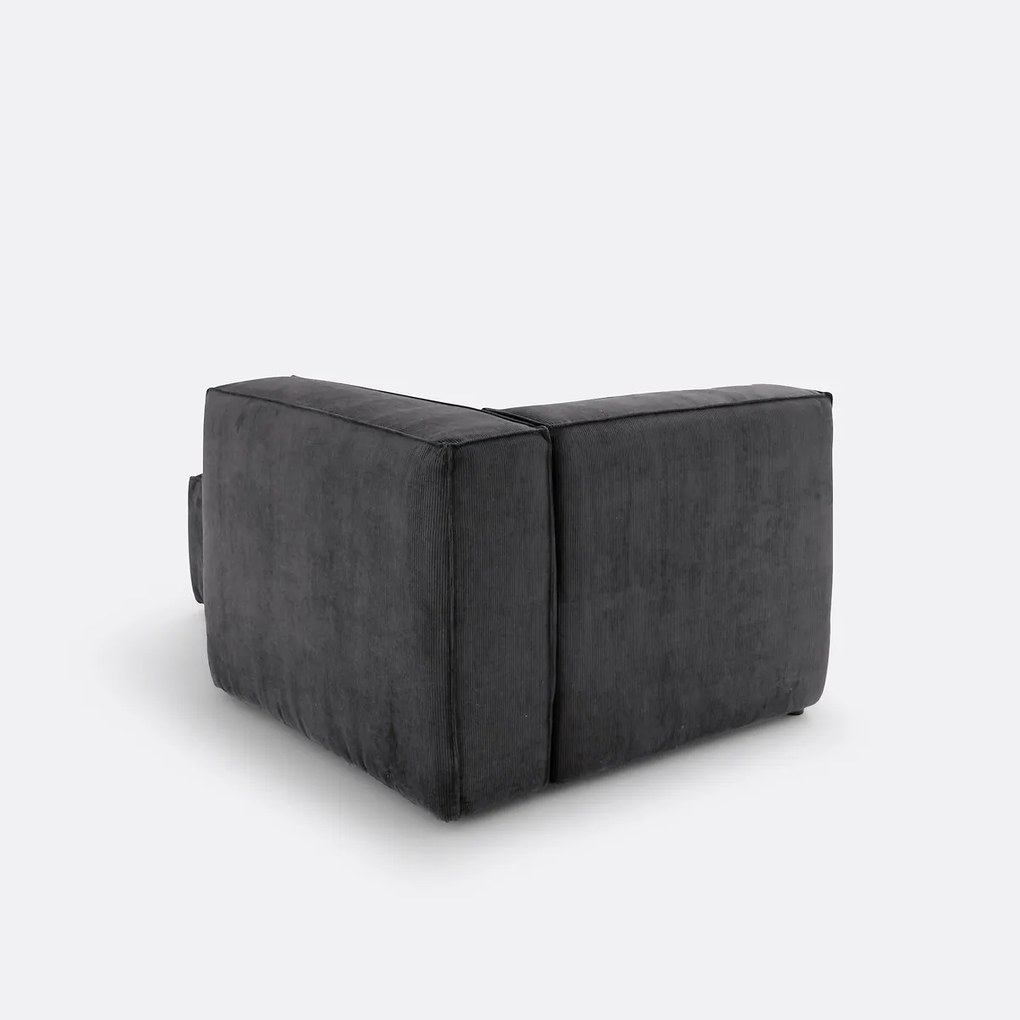 Omvormbare longchair geribd fluweel, Seven