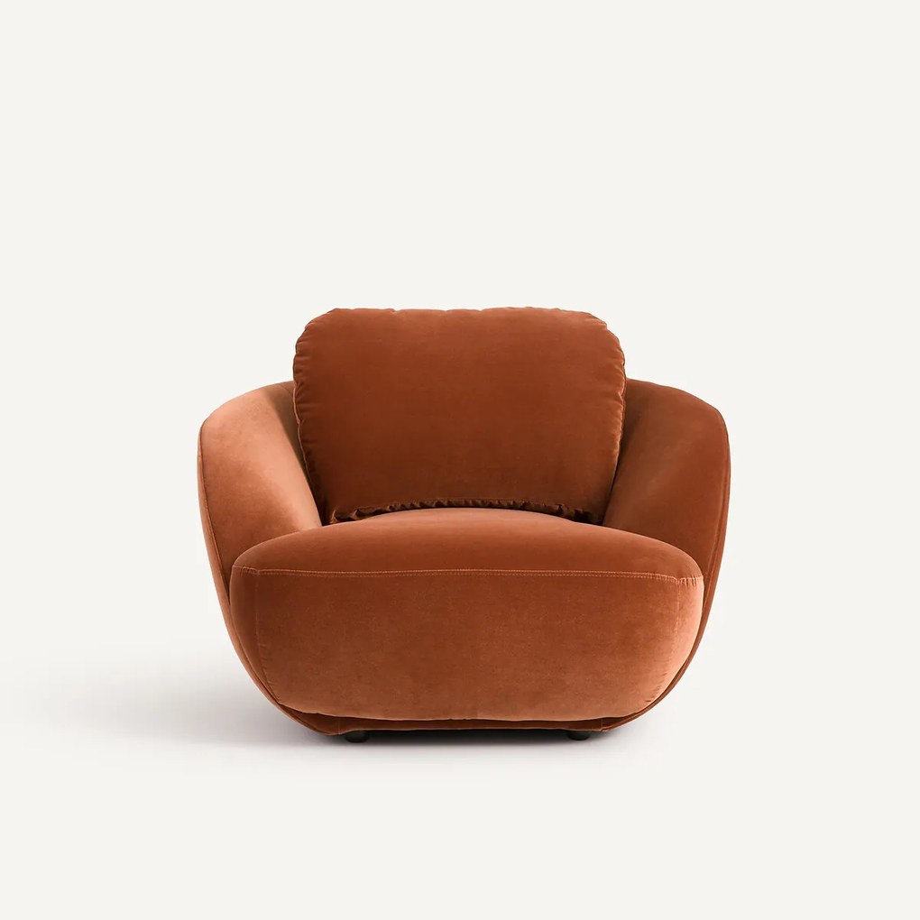 Fauteuil XL in fluweel, bolvormig, Alpine