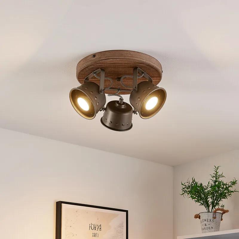 Rubinjo plafondspot, 3-lamps rond - lampen-24