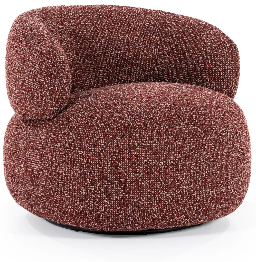 Eleonora Maeve Ronde Fauteuil Draaibaar Rood