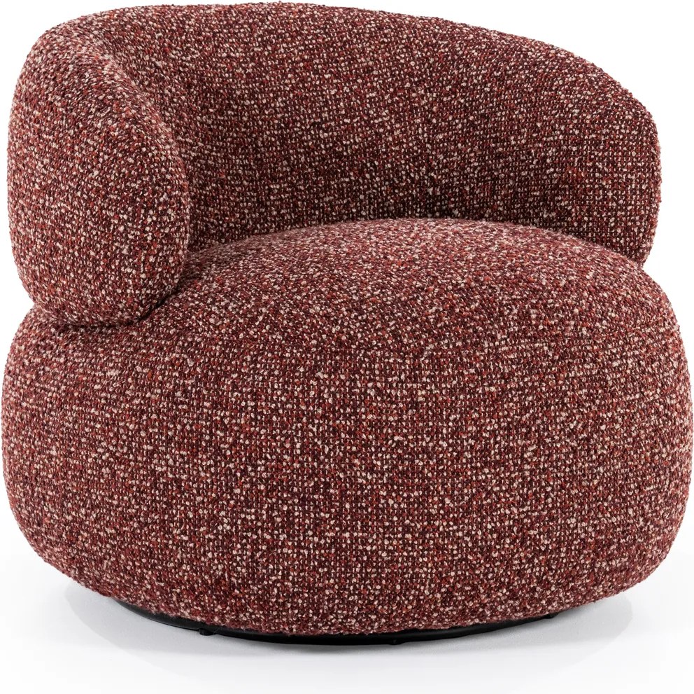 Ronde Fauteuil Draaibaar Rood