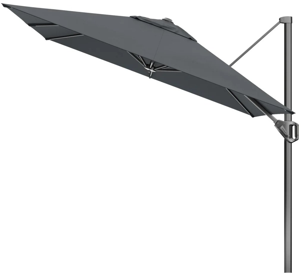 Platinum Voyager zweefparasol T1 2.5x2.5 m. - Antraciet met Modena voet en hoes