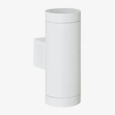 Sileno Aluminium Buitenwandlamp Met 2 Lichtpunten Wit - Sklum
