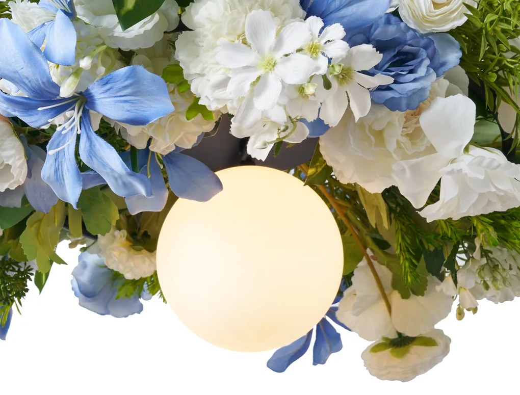 Bohemian plafondlamp zwart met gekleurde bloemen blauw en wit - Flower PowerBohemian G9 Bohemian rond Binnenverlichting Lamp