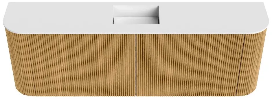Mondiaz Joya 125cm toiletmeubel ronding links/rechts oak met wastafel faye midden zonder kraangat talc