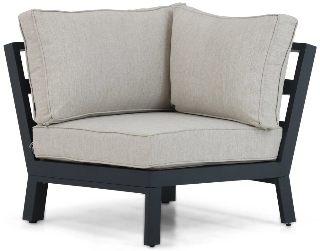 Hoek loungeset 5 personen Aluminium/Polywood (teakfinish) Grijs  Lifestyle Garden Furniture Bilbao
