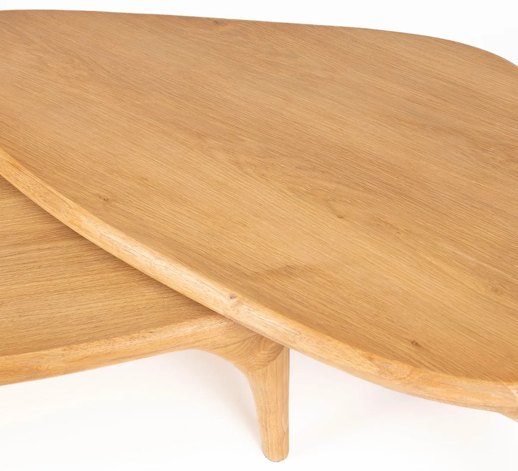 Zuiver Isla Natural Design Salontafel Set Eiken Hout - 110 X 60cm.