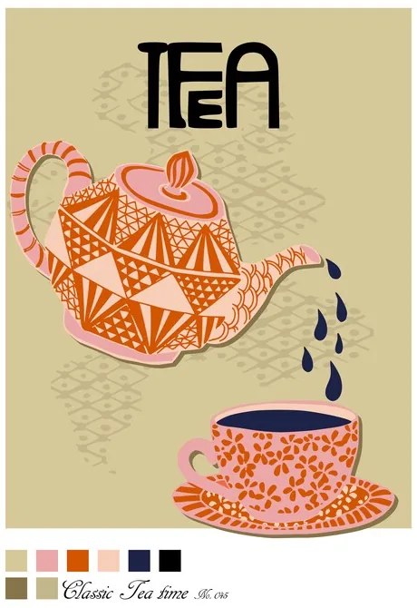 Ilustratie Tea Time Poster, Annick