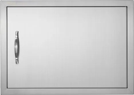 VEVOR Grilltoegangsdeur, 610 x 432 x 46 mm, enkele deur voor buitenkeuken, vlak gemonteerde deur van roestvrij staal, verticale wanddeur met handgreep, voor grill-eiland, grillstation, buitenkast, enz.