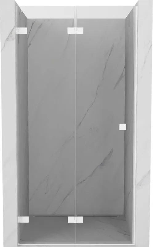 Mexen Lunar-F vouwdeur links 60 cm, transparant, wit - 836-060-000-20-00-L