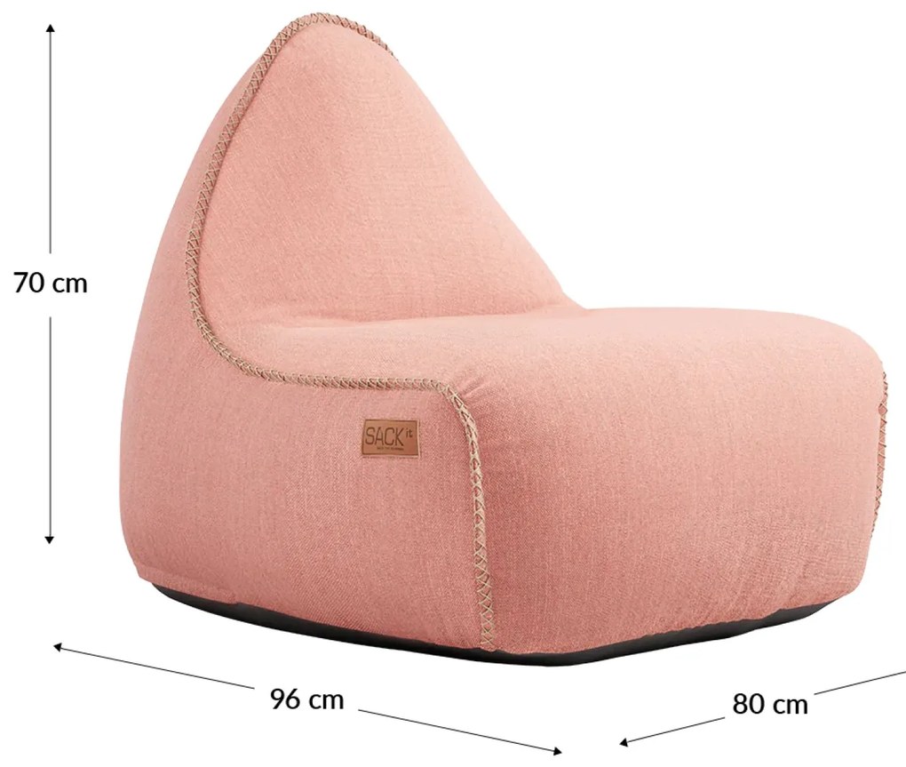 Cobana Lounge Stoel & Pouf Outdoor - Rose