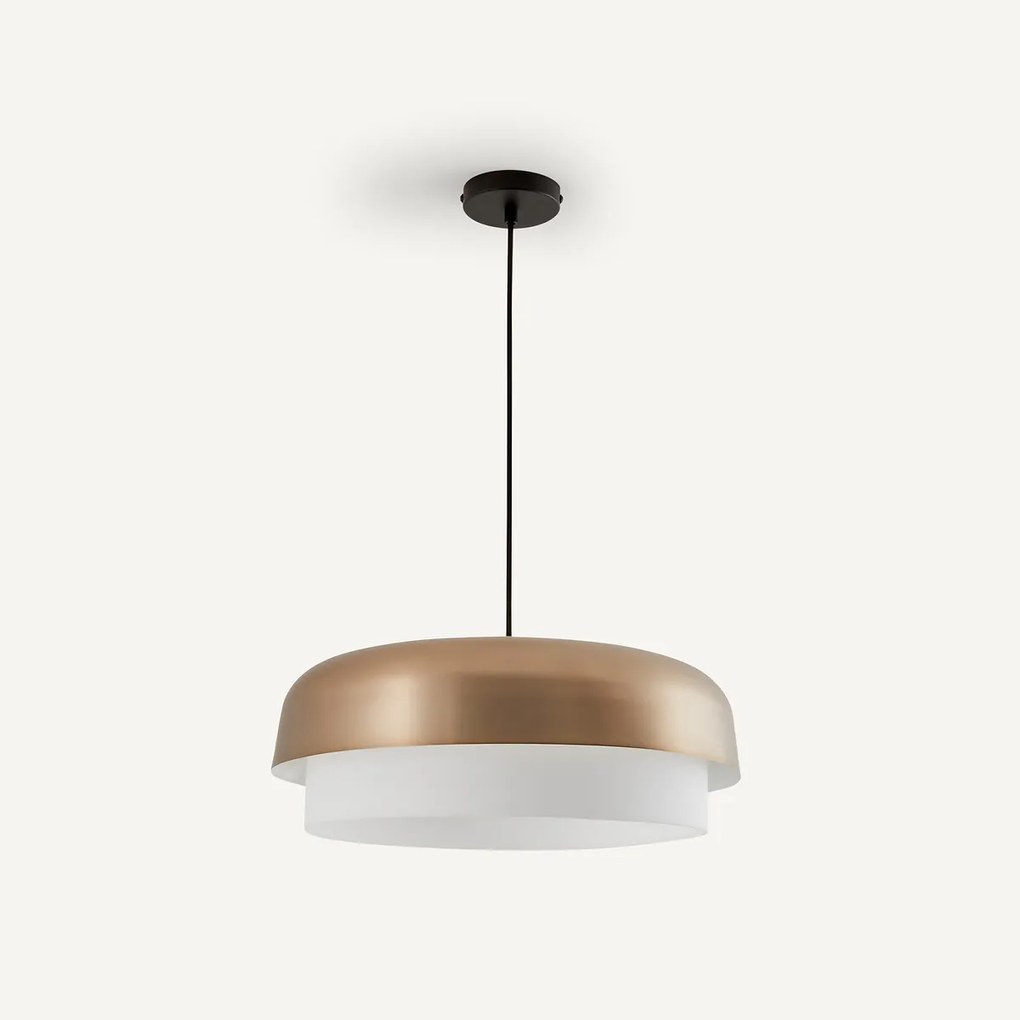 Metalen hanglamp met mokka afwerking, Clepsos