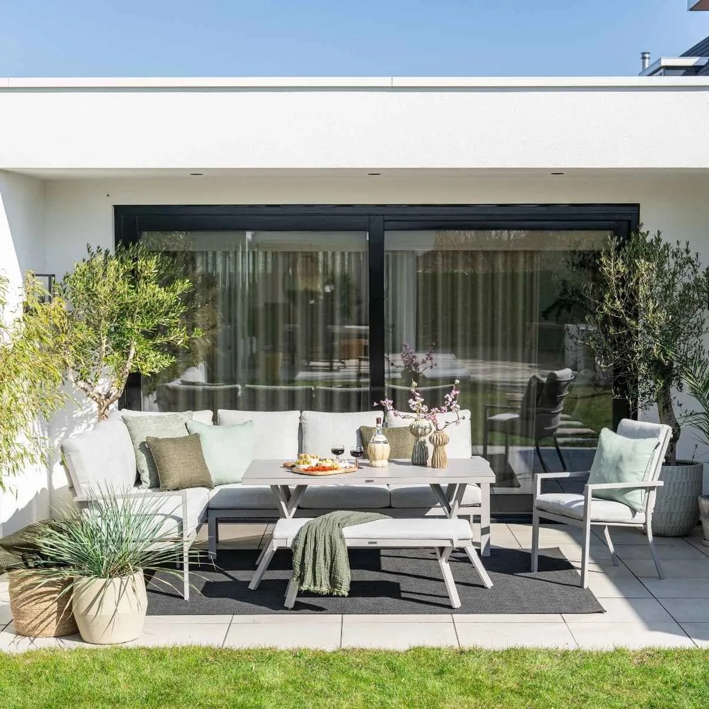 Garden Impressions Senja lounge dining set 5-delig links incl. stoel - valley sand