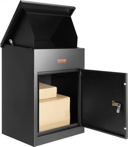 VEVOR pakketbrievenbus 44x35x58,3cm pakketbrievenbus stalen palletbox 15-20 kg brievenbus brievenbus XXL brievenbus met wachtwoordvergrendeling binnenscharnier antidiefstalopening voor pakketten brieven etc.