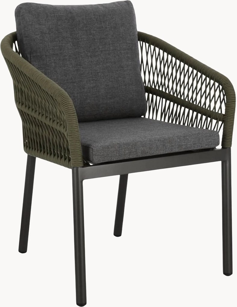 Stapelbare tuinstoelen Galdana met armleuning, 4-delig