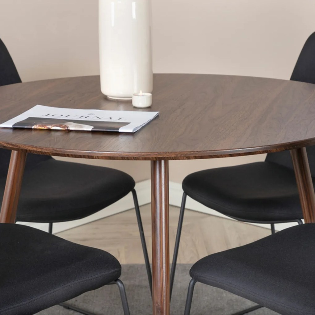 Ronde Minimalistische Houten Eettafel - 100 X 100cm.