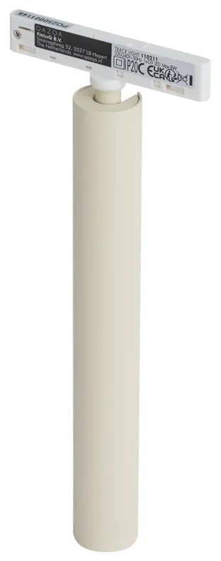 Moderne spot beige met wit voor railsysteem 1-fase - Slimline Avery