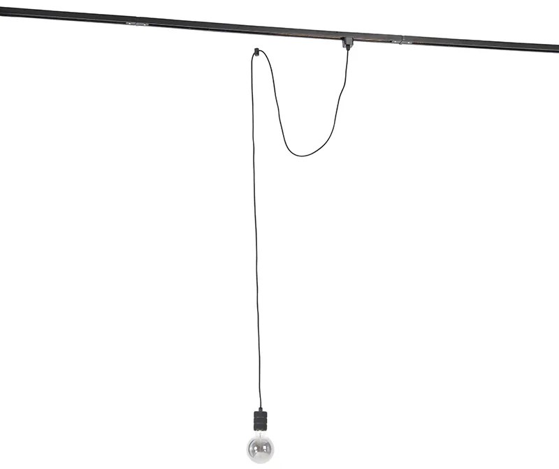 Hanglamp zwart voor railsysteem 1-fase - Iconic Cavalux