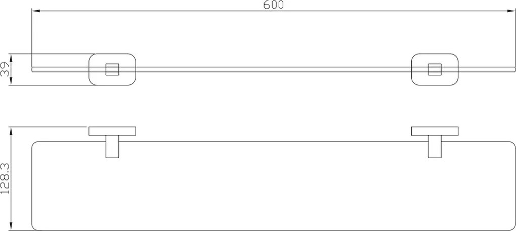 Eastbrook Asti messing glazen planchet chroom