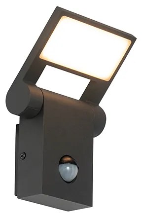 Buitenwandlamp antraciet incl. LED IP54 met bewegingssensor - Zane