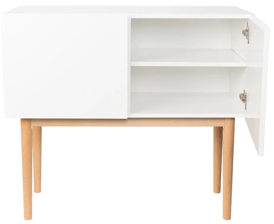 Zuiver High On Wood Hoogglans Dressoir Eiken 90 Cm - 90x40x80cm.