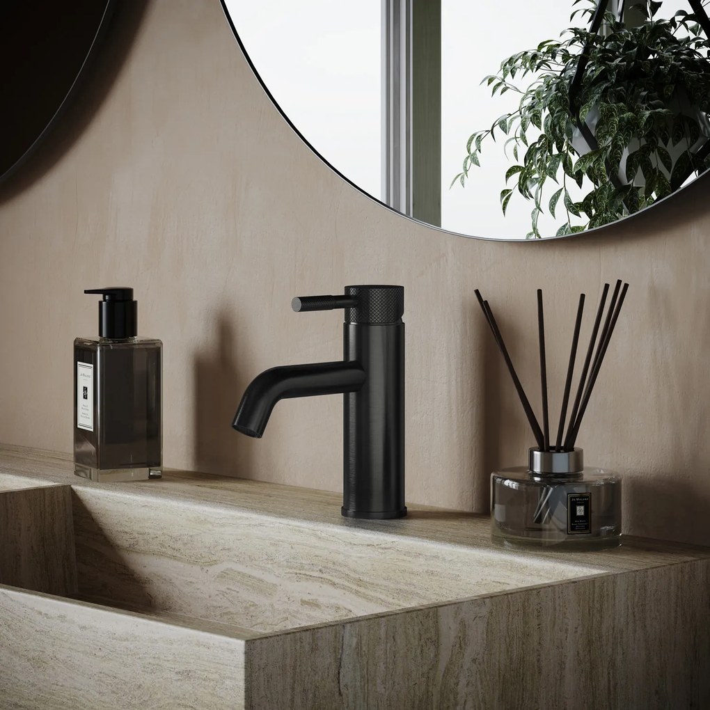 Saniclear Plus Curved wastafelkraan verouderd ijzer - gunmetal