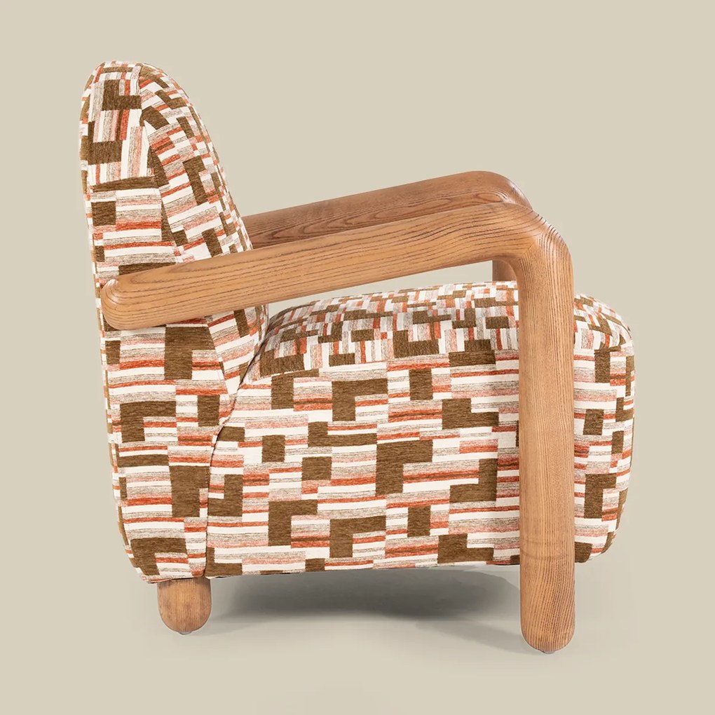 Fauteuil Met Hout Print