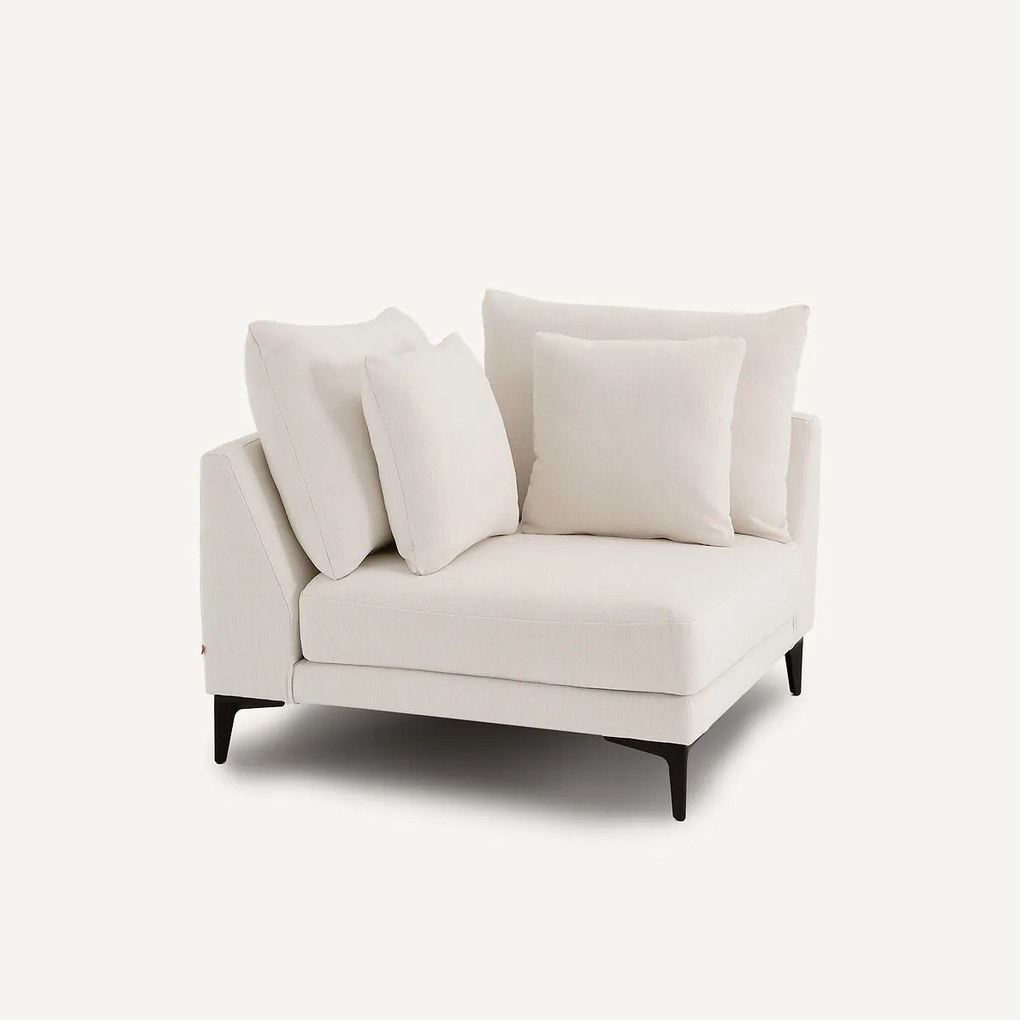 Hoekbank in polyester canvas, MODERNISTE, ontwerp van Emmanuel Gallina